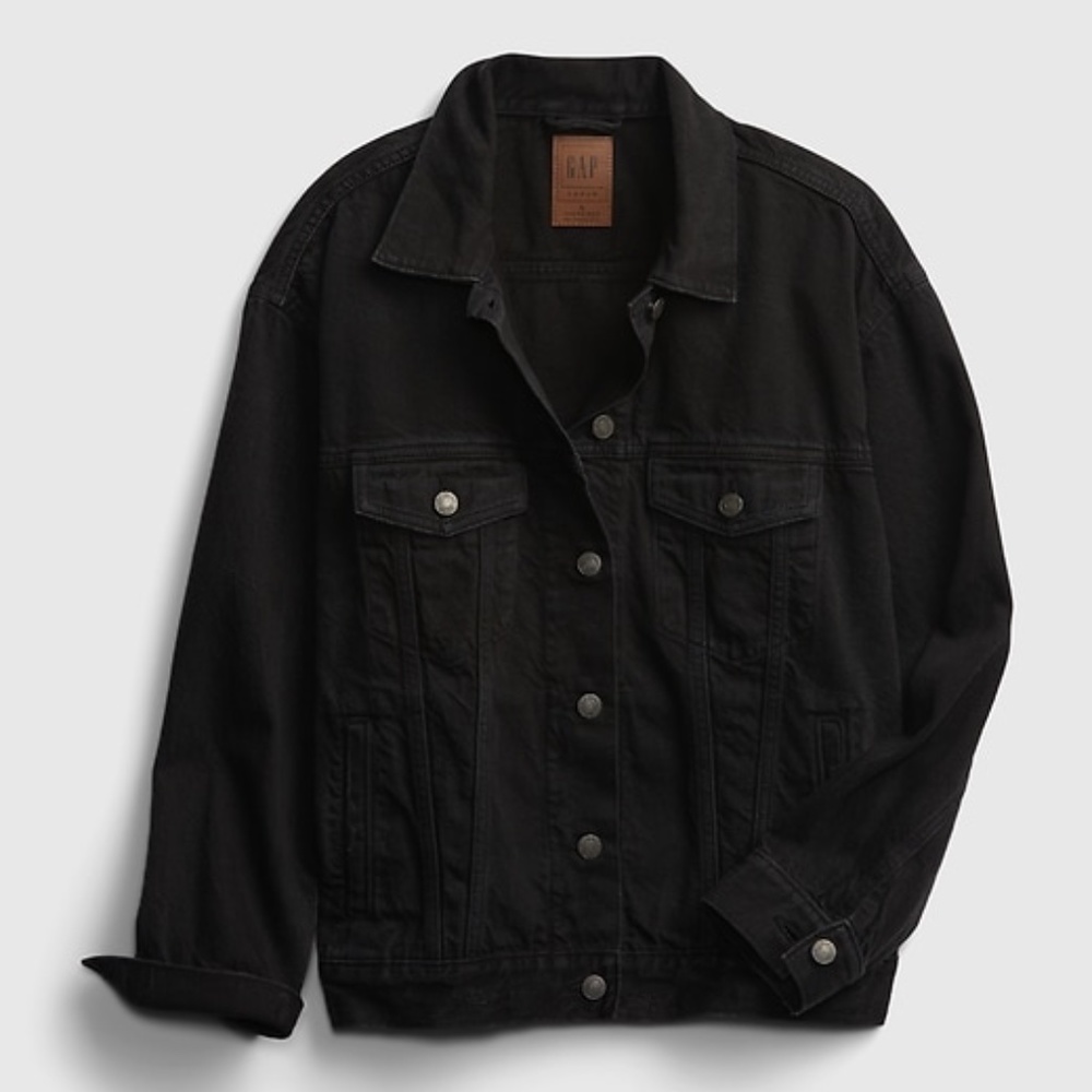 NWT Gap Oversized Denim Jacket With Washwell